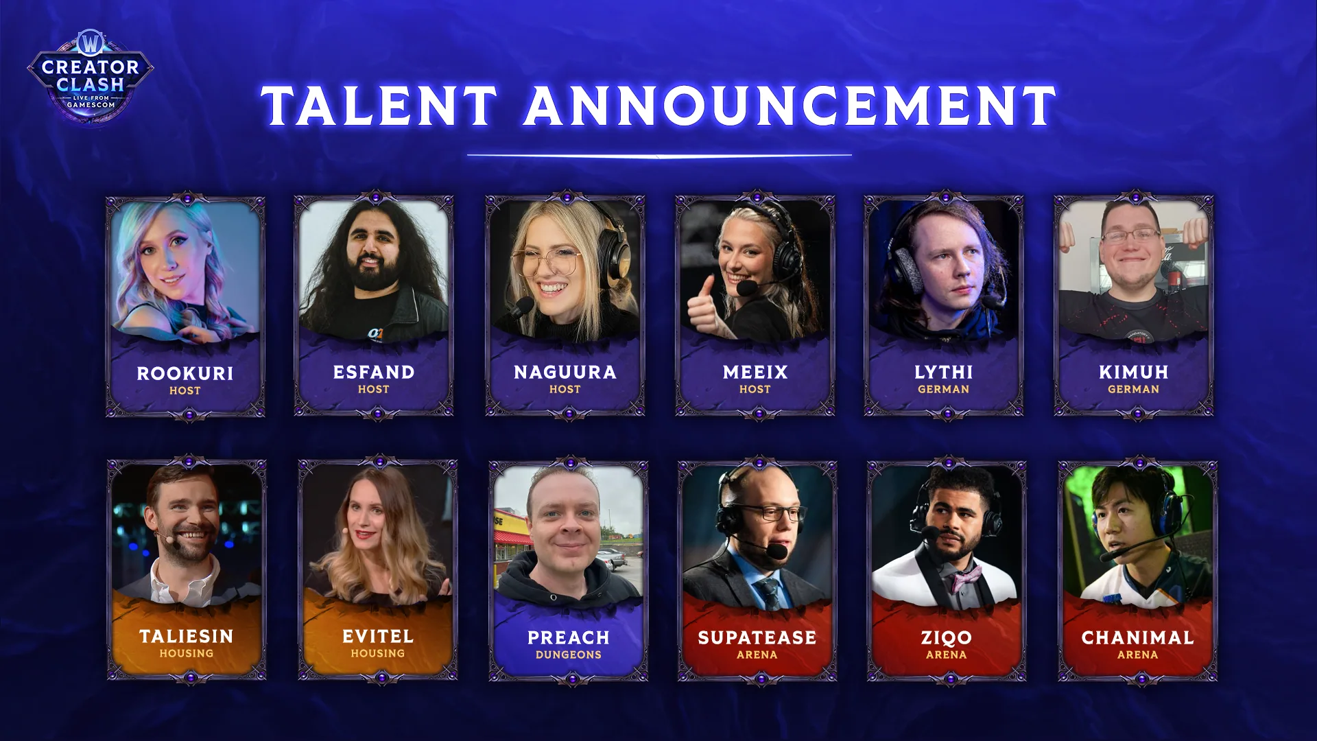 Gamescom: Creator Clash: Talent Announcement
