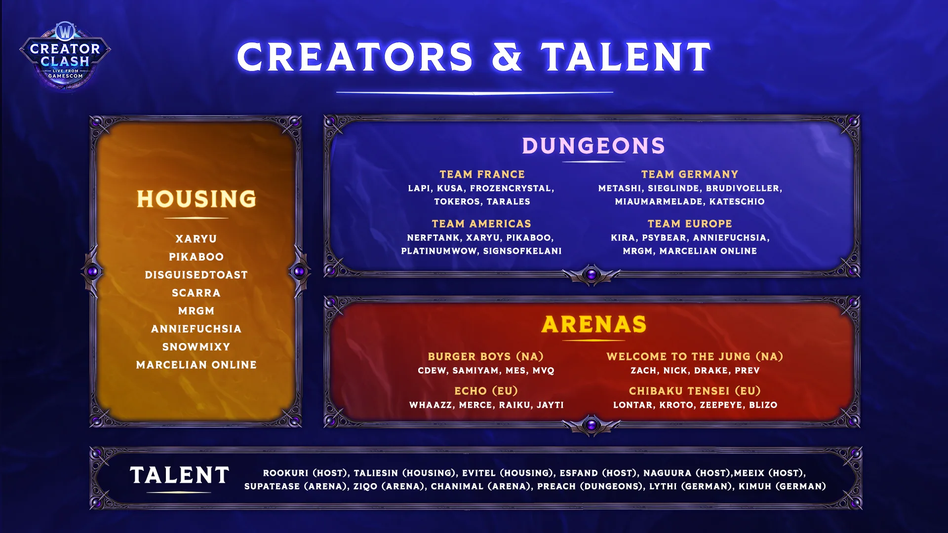 Gamescom: Creator Clash: Creators Announcement