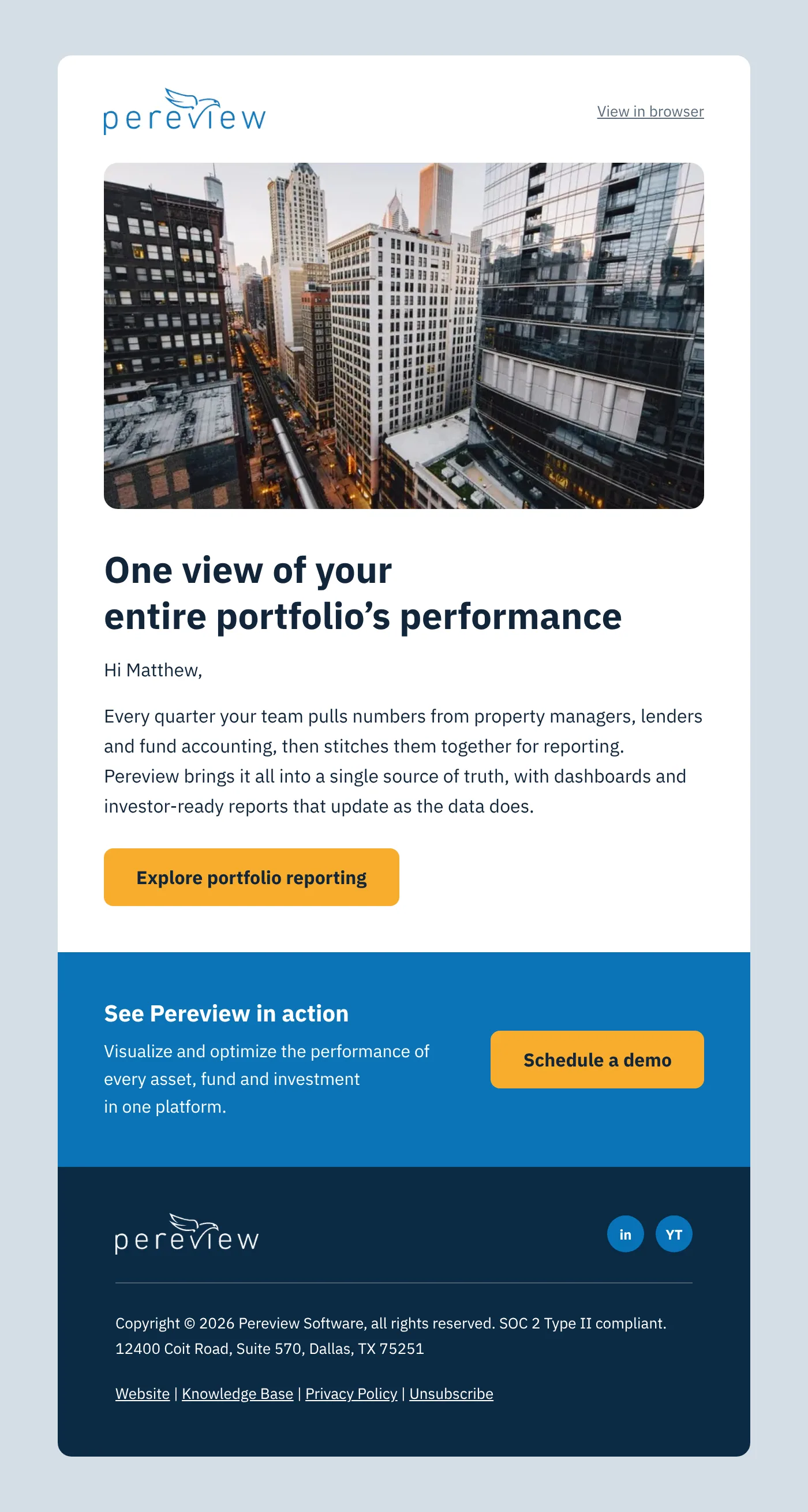 Email design: Pereview Template B1