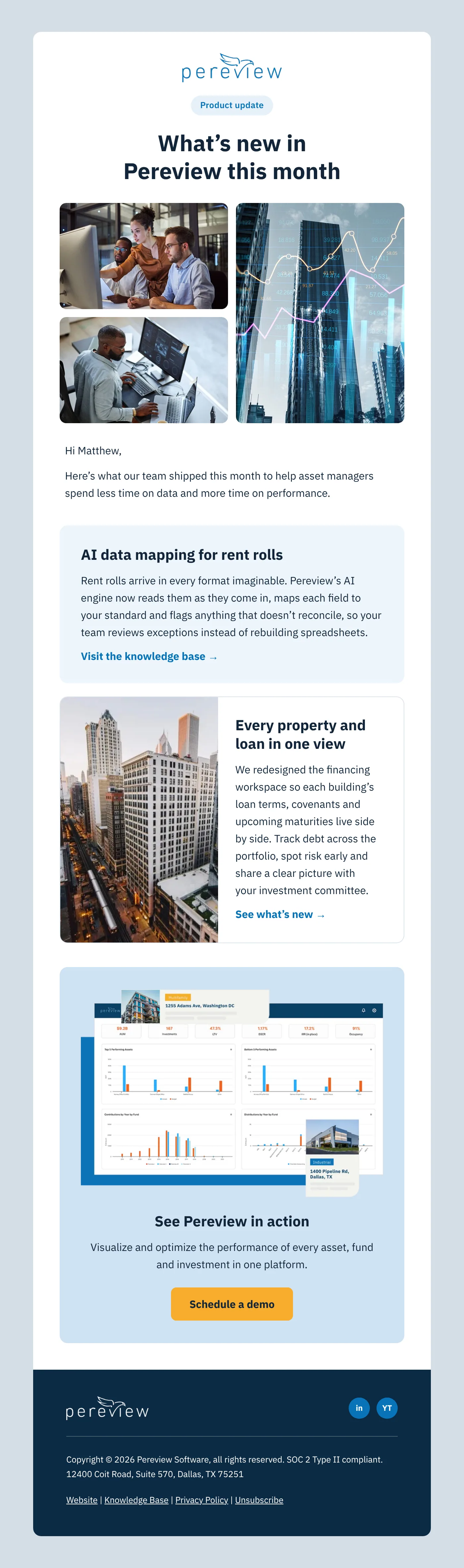 Email design: Pereview Template A2