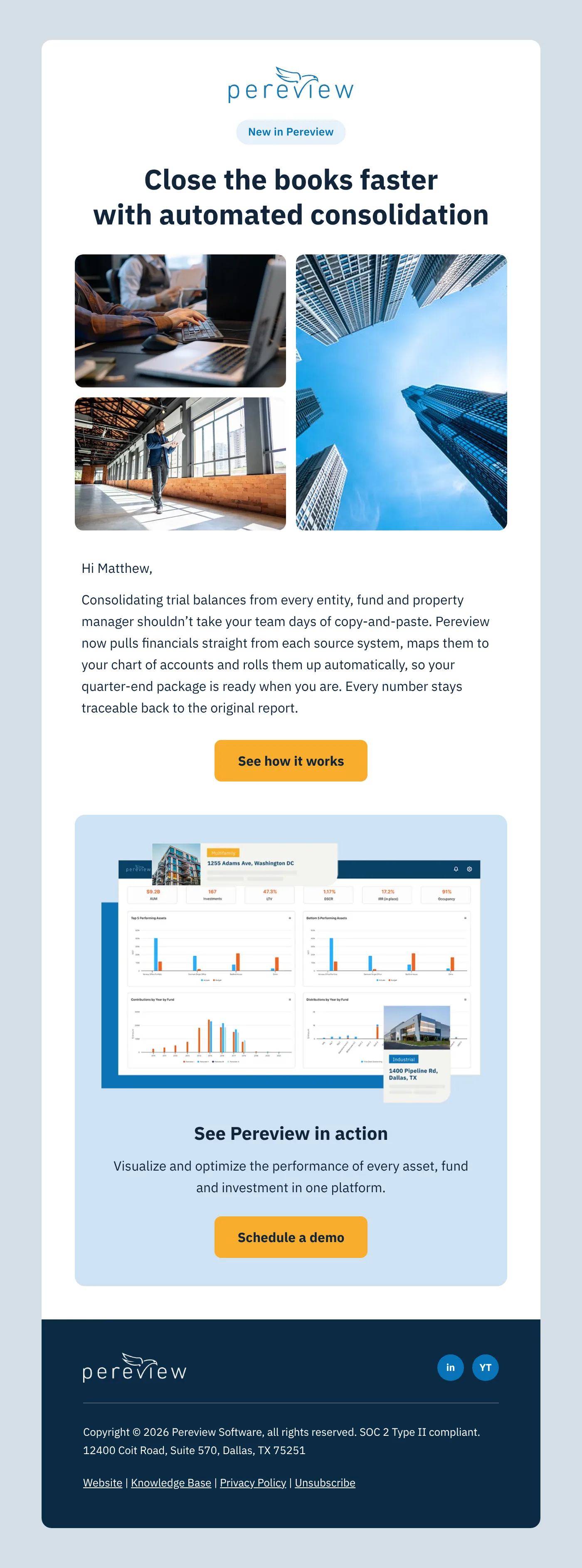 Email design: Pereview Template A1