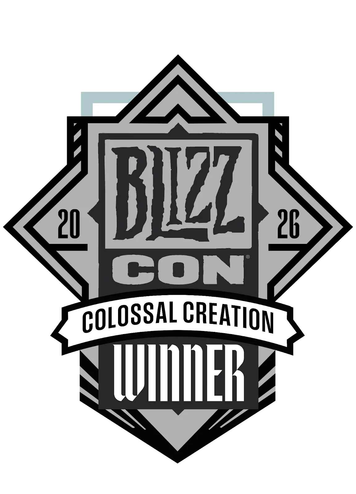 BlizzCon 2026 Colossal Creation winner medal, diamond design